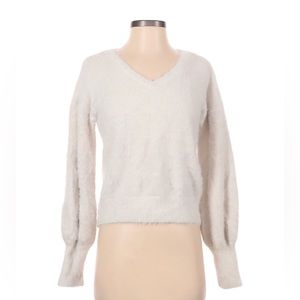 Marled Reunited clothing fur sweater | size XS | color: white ** pre owned